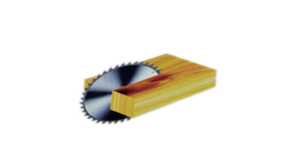 Longitudinal cutting saw blade for solid wood